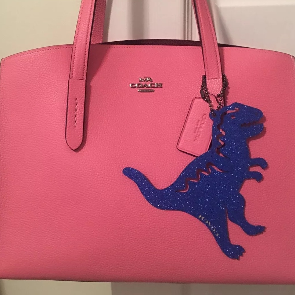 Coach Rexy sparkle hang tag bag charm dinosaur